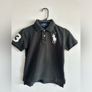 Ralph Lauren Boys Black Polo Shirt Size S (8)